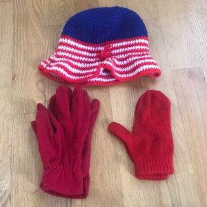 Americana Hat & Glove Winter Accessory Set